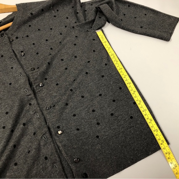 Ladies Charcoal Grey Knit Cardigan Sweater, Sz Med, - Picture 6 of 10